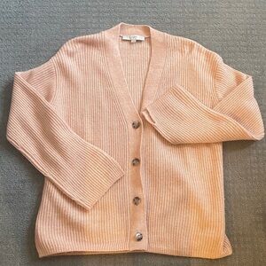 LOFT Women's Blush Button-Up Cardigan